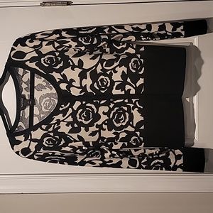 White House Black Market, L, Floral Cardigan